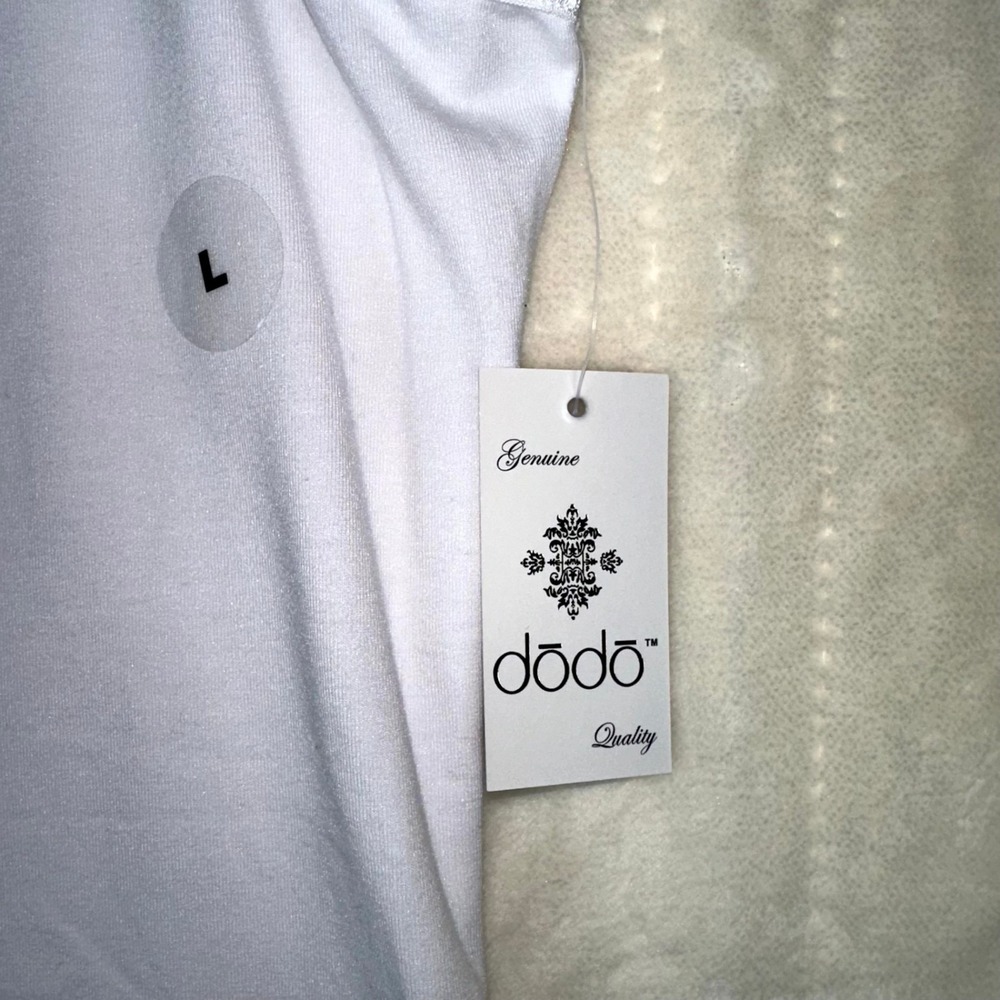 Dodo 2Pc Outfit Set White Cami Tank & Blue CMode Biker Shorts Size L/One NWT - Picture 2 of 15